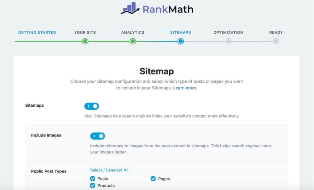 Sitemap Setup Wizard - RankMath