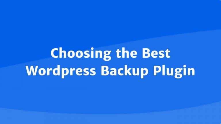 Wordpress Backup Plugin